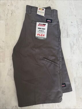 Dickies Gray FLEX Work Shorts with Utility Pocket